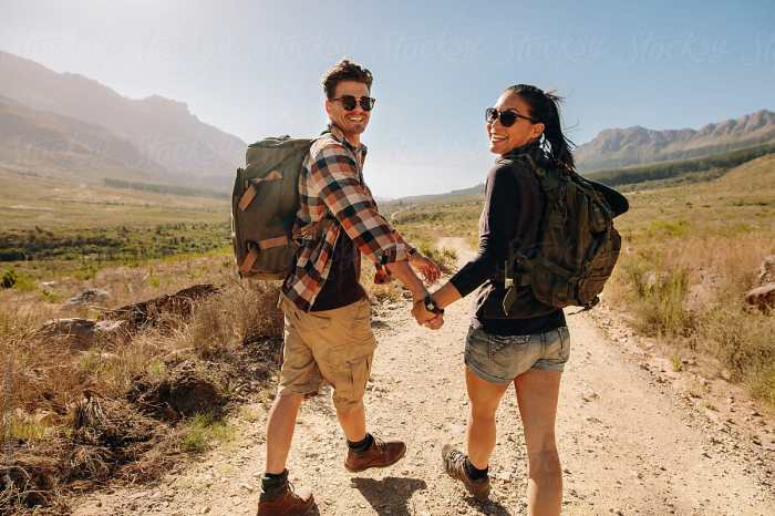 Couples hiking trips