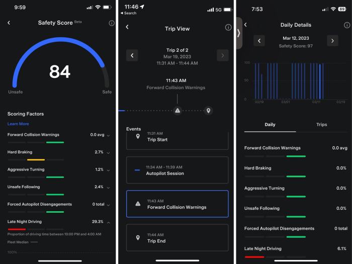 Tesla Insurance safety score explained