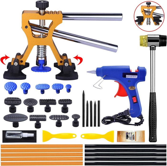Tools repair body auto dent paintless removal tool rod automatic ding kit set